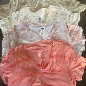 New knit  vneck tshirts washed but never worn NOT a fitted fit set of 4 tshirts